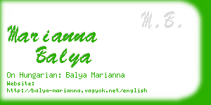 marianna balya business card